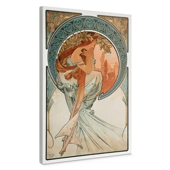 Canvas schilderij Mucha - Four Arts: Poëzie 