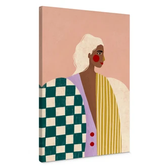 Leinwandbild Frau in Mustern: Eine moderne Ikone - Müller 