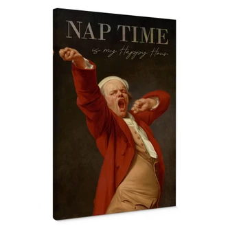 Leinwandbild Nap Time - Inspiriert von Ducreux - Selbstportrait 