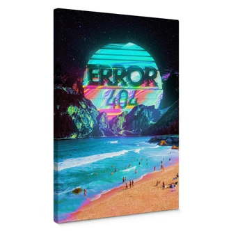 Canvas Error 404 op het strand - Nicebleed 