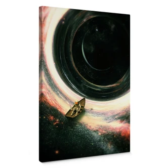 Canvas Astronaut in een boot - Nicebleed 
