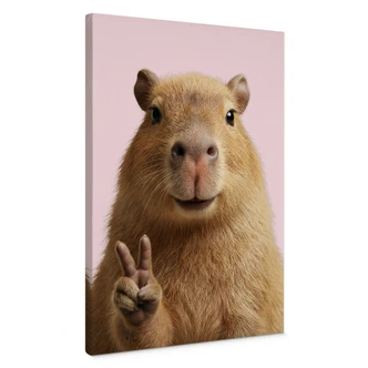 Stampe su tela Pace Capibara 