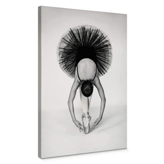 Leinwandbild Pentony MA - Ballerina Schwarz-Weiß 