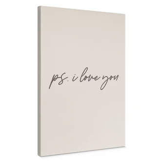Leinwandbild Ps. I love you | Handschriftliche Typografie 