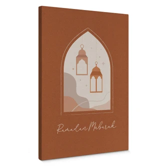 Leinwandbild Ramadan Mubarak Laternen 