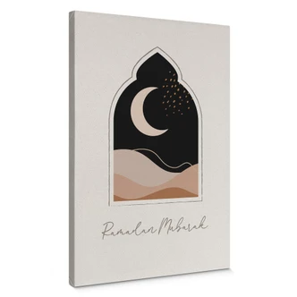 Leinwandbild Ramadan Mubarak Mondsichel 