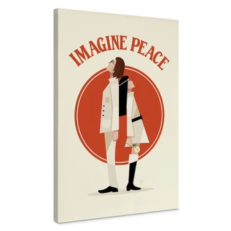 Canvas print Imagine Peace - Two for peace and hope - Retrodrome 