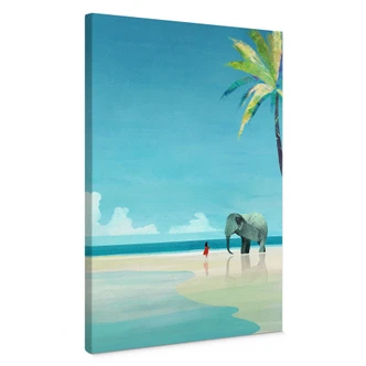 Canvas  Elefantstrand i Indien - Rivers 