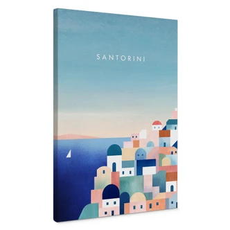 Lienzo Casas de Santorini - Rivers 