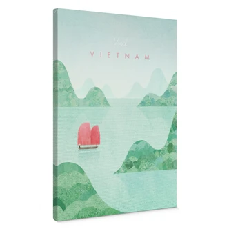 Leinwandbild Halong-Bucht auf Vietnam-Reisen - Rivers 