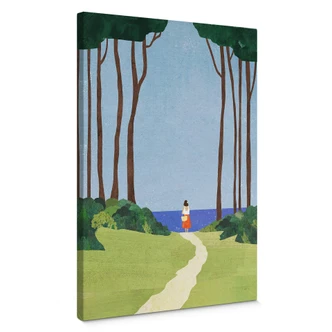 Leinwandbild Spaziergang mit Meerblick - Rivers 
