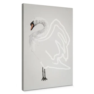 Canvas Zwaan illustratie - Roberg 