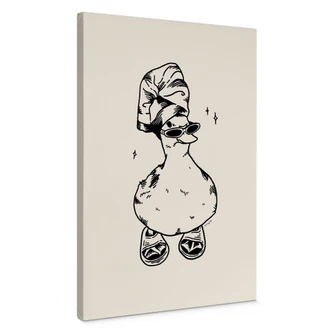 Leinwandbild Coole Spa-Ente mit Sonnenbrille - Royle 