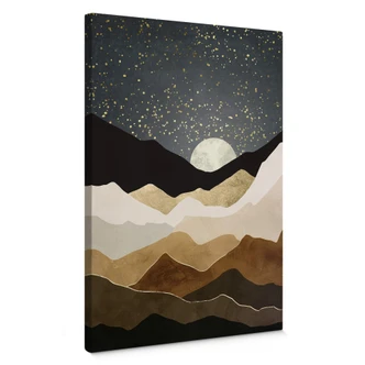 Leinwandbild SpaceFrog Designs - Goldene Sterne Leinwandbild SpaceFrog Designs - Goldene Sterne