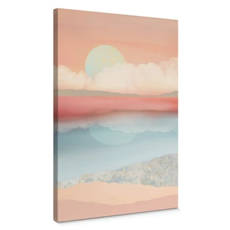 Leinwandbild SpaceFrog Designs - Minzfarbener Mond Leinwandbild SpaceFrog Designs - Minzfarbener Mond