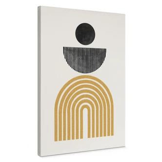 Canvas Print Abstract composition with circle and semi-circle - The Miuus Studio 