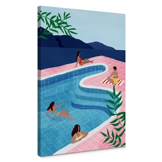 Leinwandbild Entspannen am Pool - Tomljanovic 