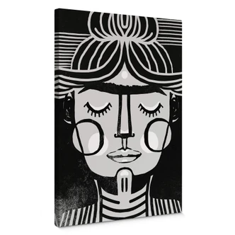 Leinwandbild Träumende Frida Illustration - Treechild 