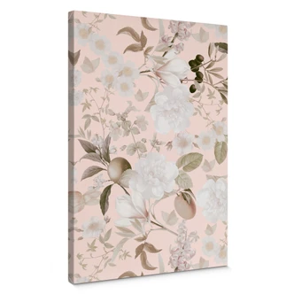 Lienzo Boho ilustración con flores y frutas - UN Designs 