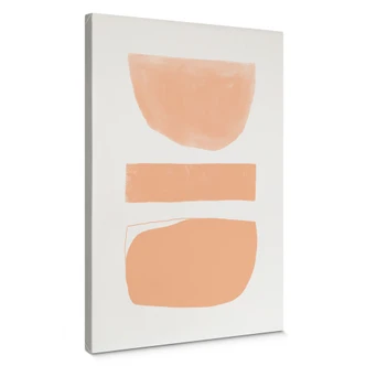 Lienzo Formas abstractas en color melocotón - uplusmestudio 