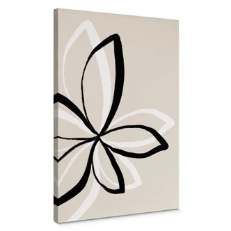 Canvas Uplusmestudio - Line Art - Double Flowers 