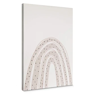 Lienzo uplusmestudio - Arco iris con lunares 