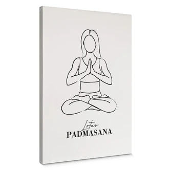 Leinwandbild Yoga - Lotus - Line Art 