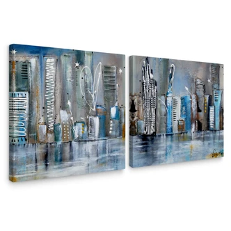 Fedrau - Skyline Canvas print (2 parts) 