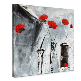 Leinwandbild Niksic -  Roter Mohn 2  