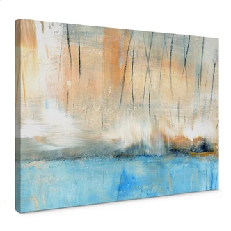 Leinwandbild Niksic - Wasserblau 