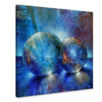 Obraz na płótnie Schmucker - Dwa niebieskie marmury 