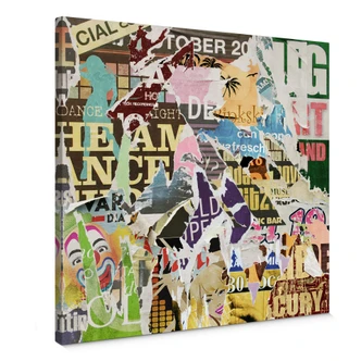 Canvas Afgescheurde Poster 2 