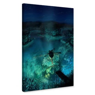 Lienzo aerroscape - Galaxia submarina 
