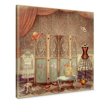 Canvas Kleedkamer van een Prinses 