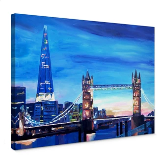 Leinwandbild Bleichner - London Tower Bridge und The Shard 