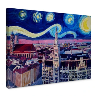 Canvas Print Bleichner – Munich by Night 
