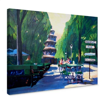 Leinwandbild Bleichner - Chinesischer Turm in München 