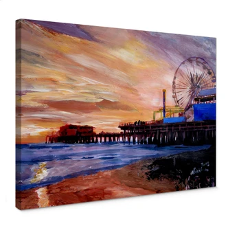 Leinwandbild Bleichner - Santa Monica Pier 