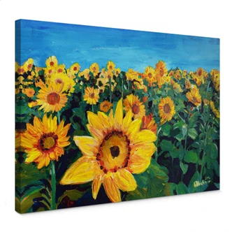 Leinwandbild Bleichner - Sunflower Fields 