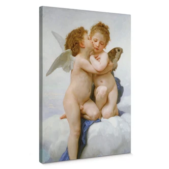 Leinwandbild Bouguereau - Der erste Kuss 