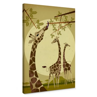 Leinwandbild Braun - Giraffes 