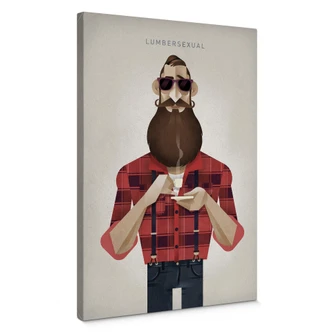 Leinwandbild Braun - Lumbersexual 