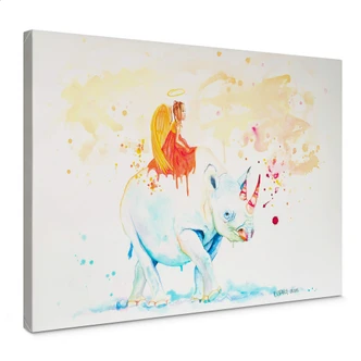 Lienzo Buttafly - Rinoceronte negro 