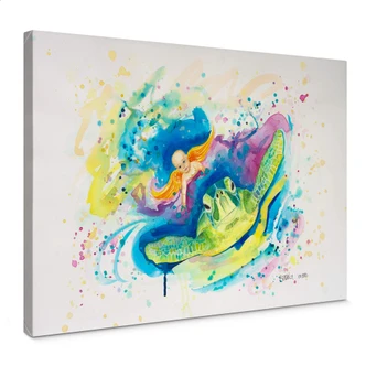 Lienzo Buttafly - Tortuga verde en peligro de extinción 