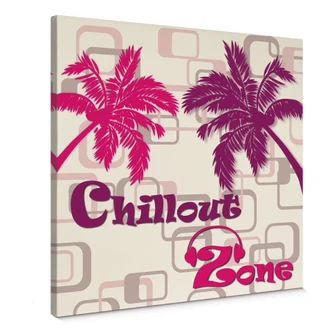 Canvas Chillout Zone - Roze 