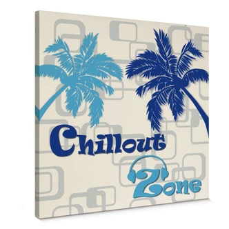 Canvas - Chillout Zone met Palmbomen 