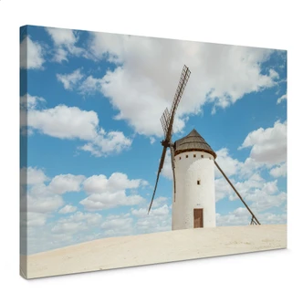 Lienzo Colombo - Molinos de viento en la Ruta de Don Quijote en España 