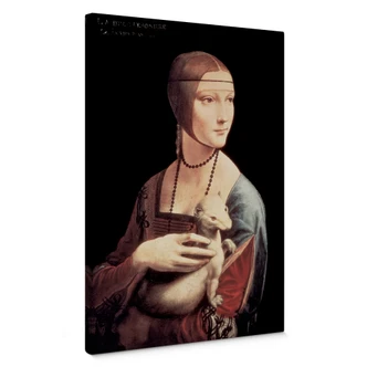 Leinwandbild da Vinci - Die Dame mit dem Hermelin 