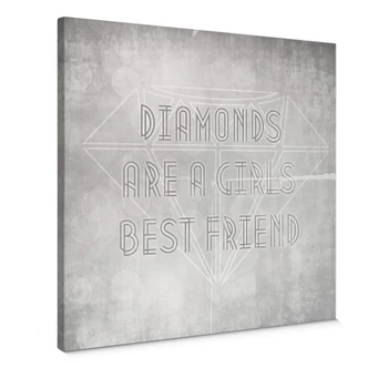 Leinwandbild Diamonds are a Girls best Friend 