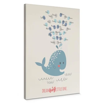 Canvas Vingerafdrukken - Dream big little one 